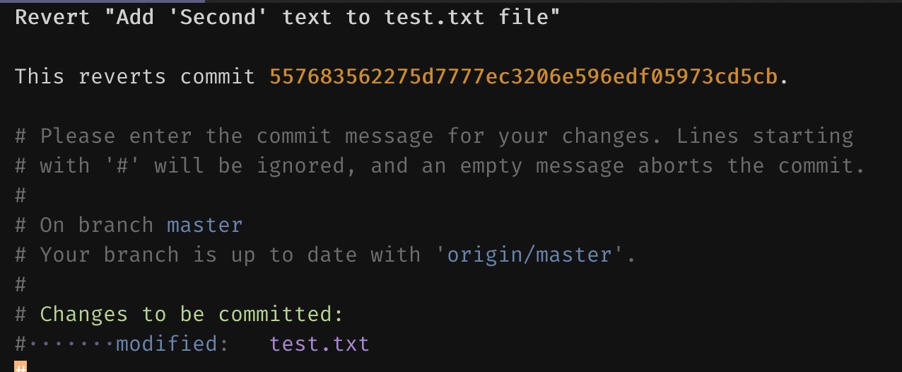 Interactive commit window