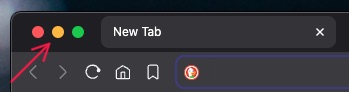 Orange button on macOS windows