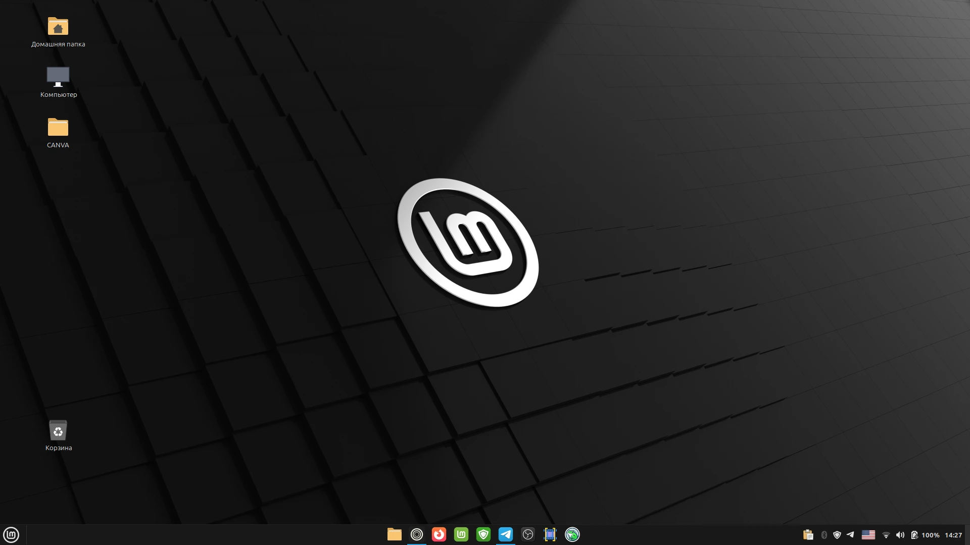 My mom's desktop look with Linux Mint