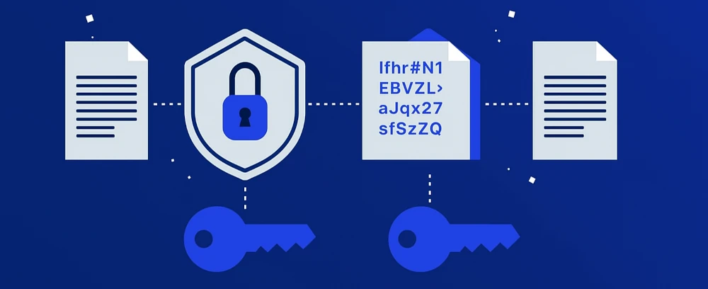 Scheme that shows how file gets encrypted and decrypted