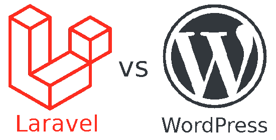 Laravel and WordPress logos